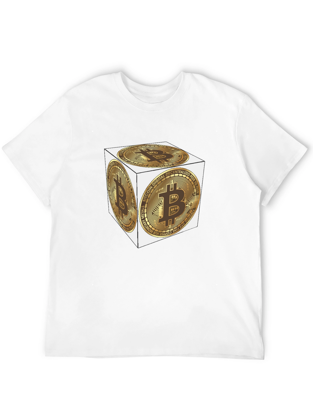 Bitcoin Cube Black T-Shirt - Crypto Tee