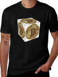 Bitcoin Cube Black T-Shirt - Crypto Tee