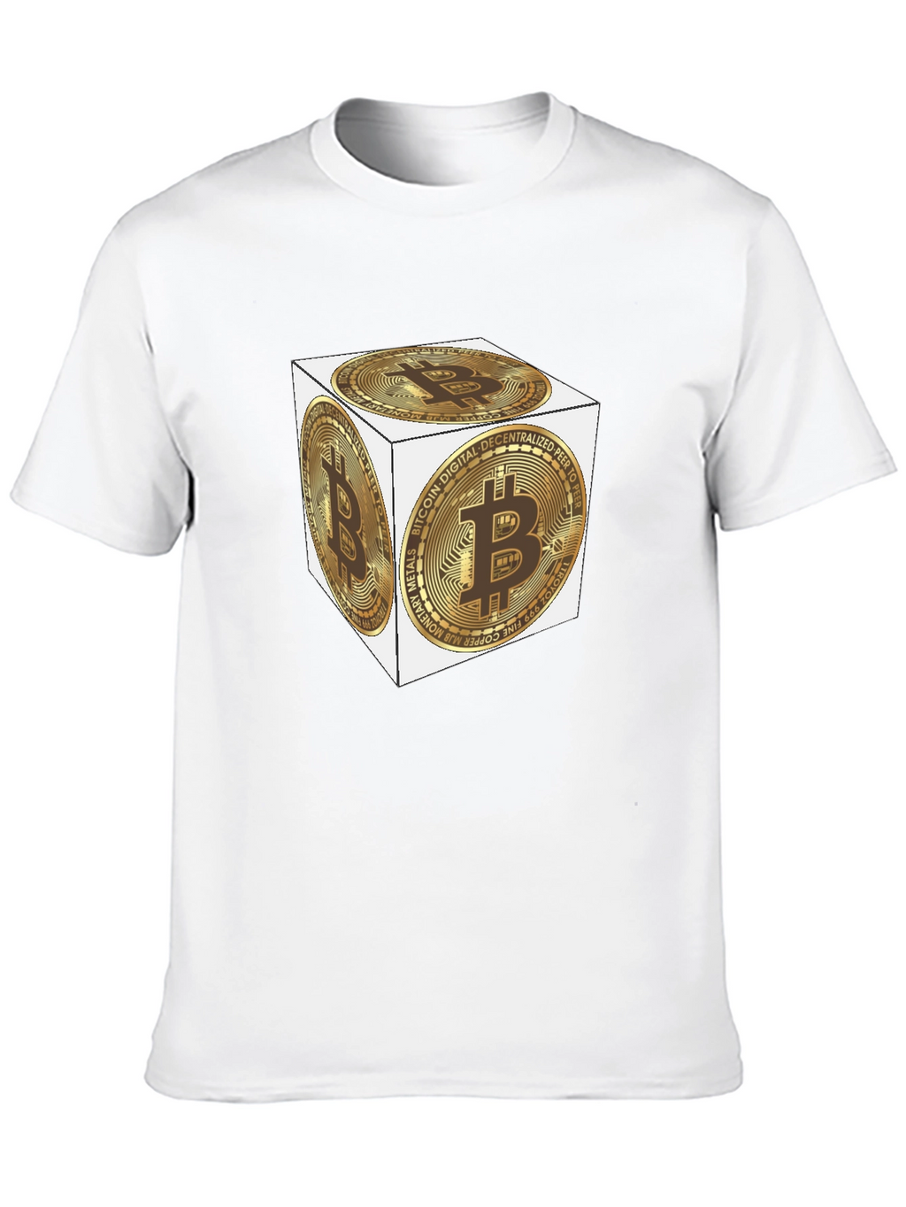 Bitcoin Cube Black T-Shirt - Crypto Tee
