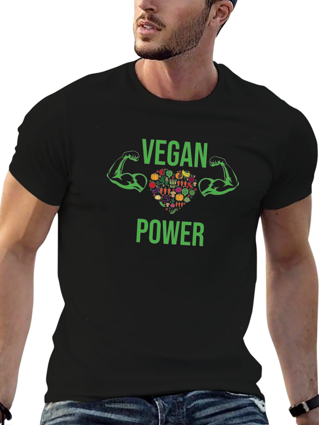 Vegan Power T-Shirt - Plant Based Muscle Tee
