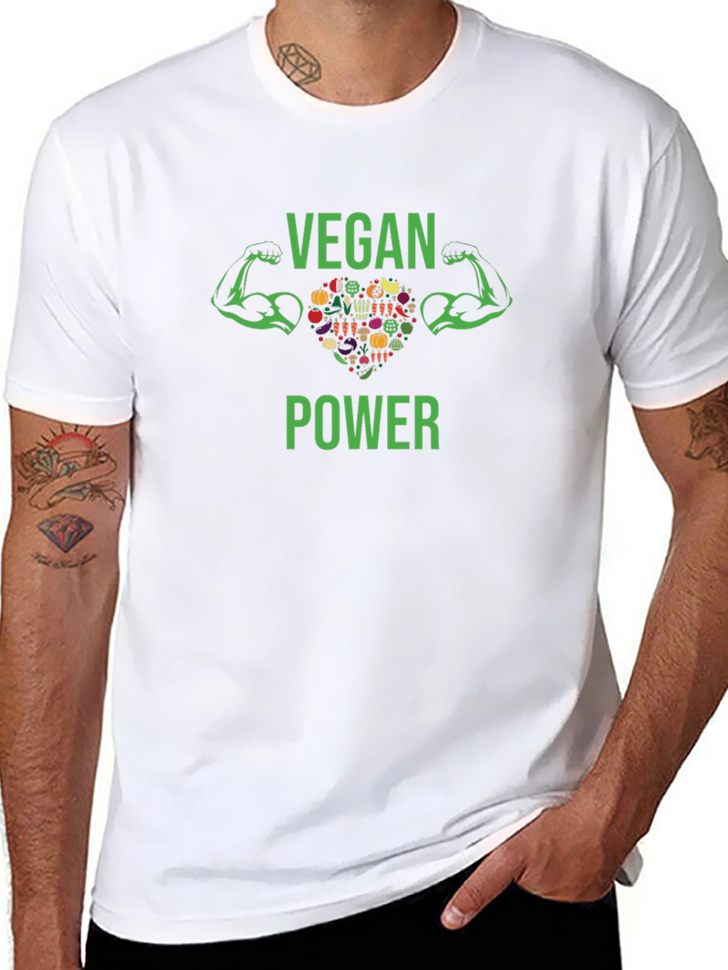 Vegan Power T-Shirt - Plant Based Muscle Tee