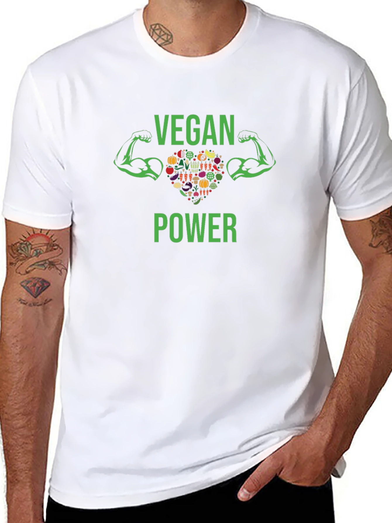Vegan Power T-Shirt - Plant Based Muscle Tee