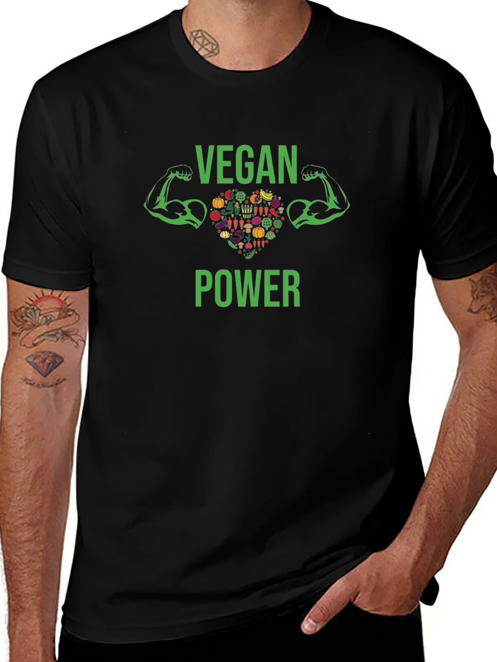 Vegan Power T-Shirt - Plant Based Muscle Tee