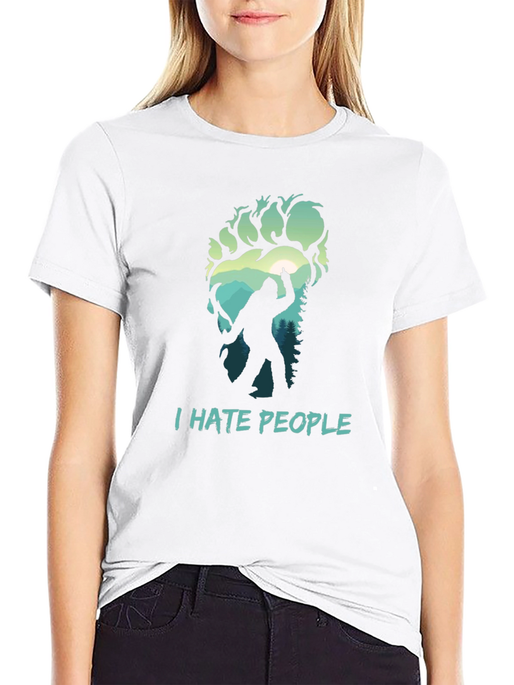 I Hate People Bigfoot T-Shirt
