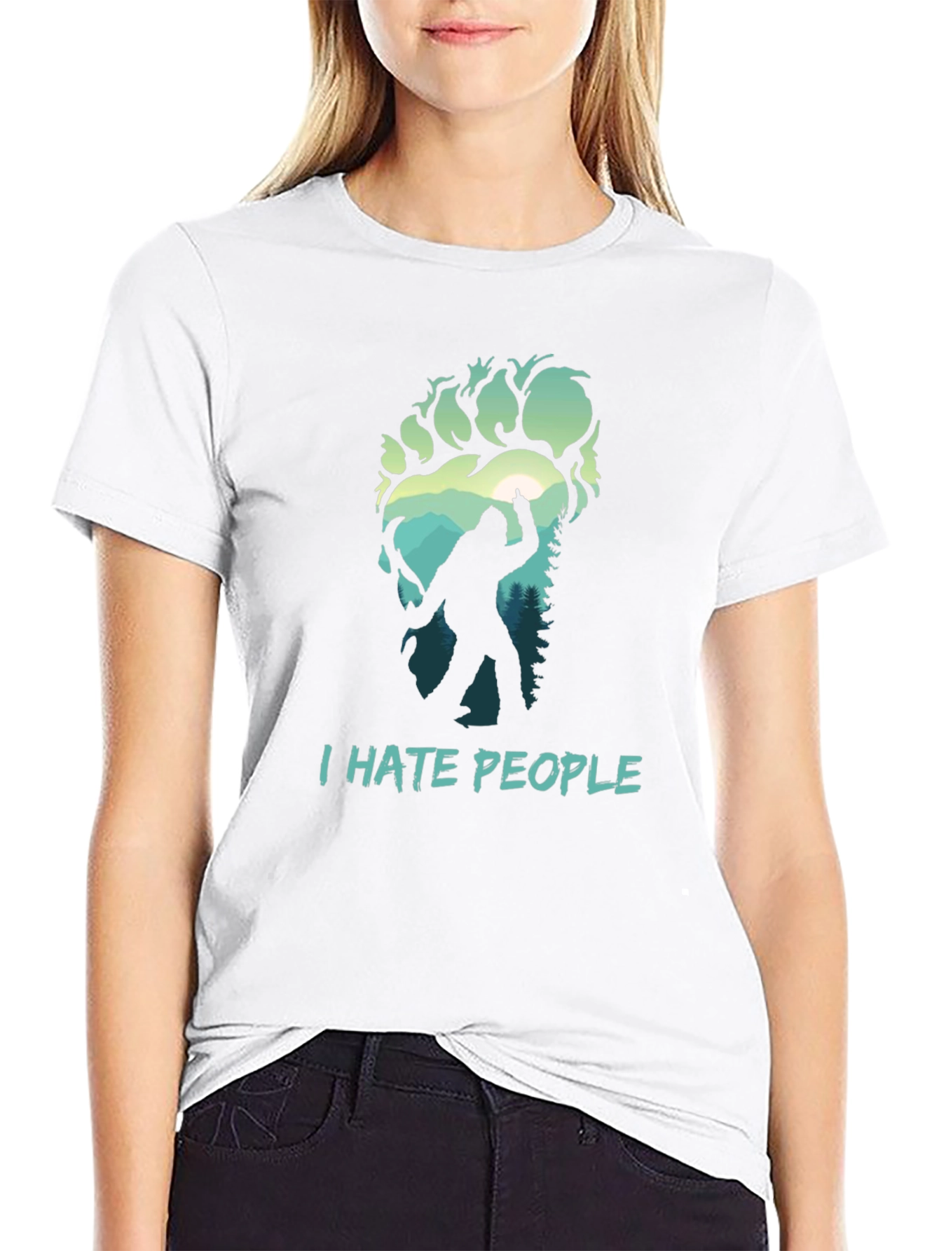 I Hate People Bigfoot T-Shirt