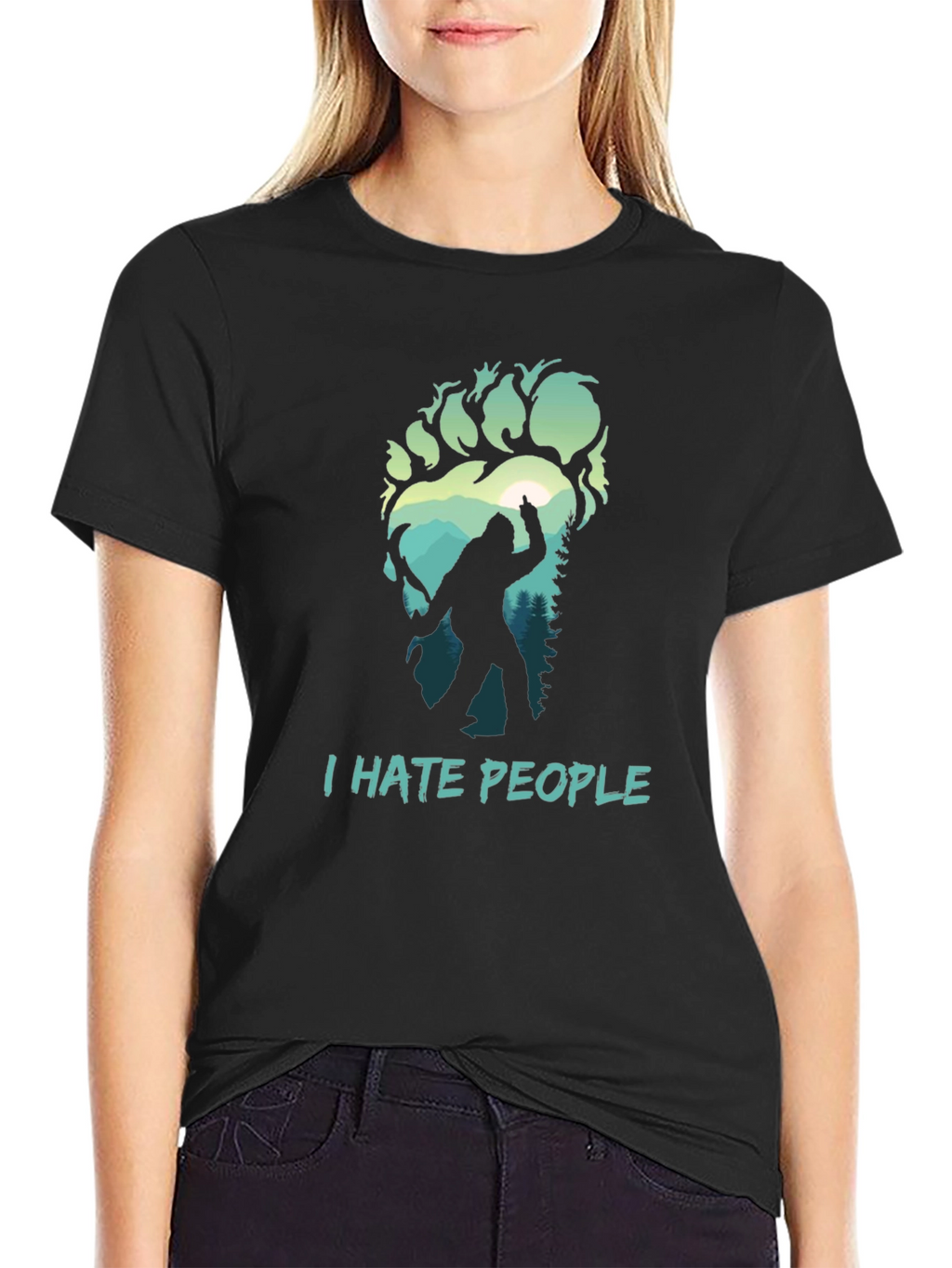 I Hate People Bigfoot T-Shirt