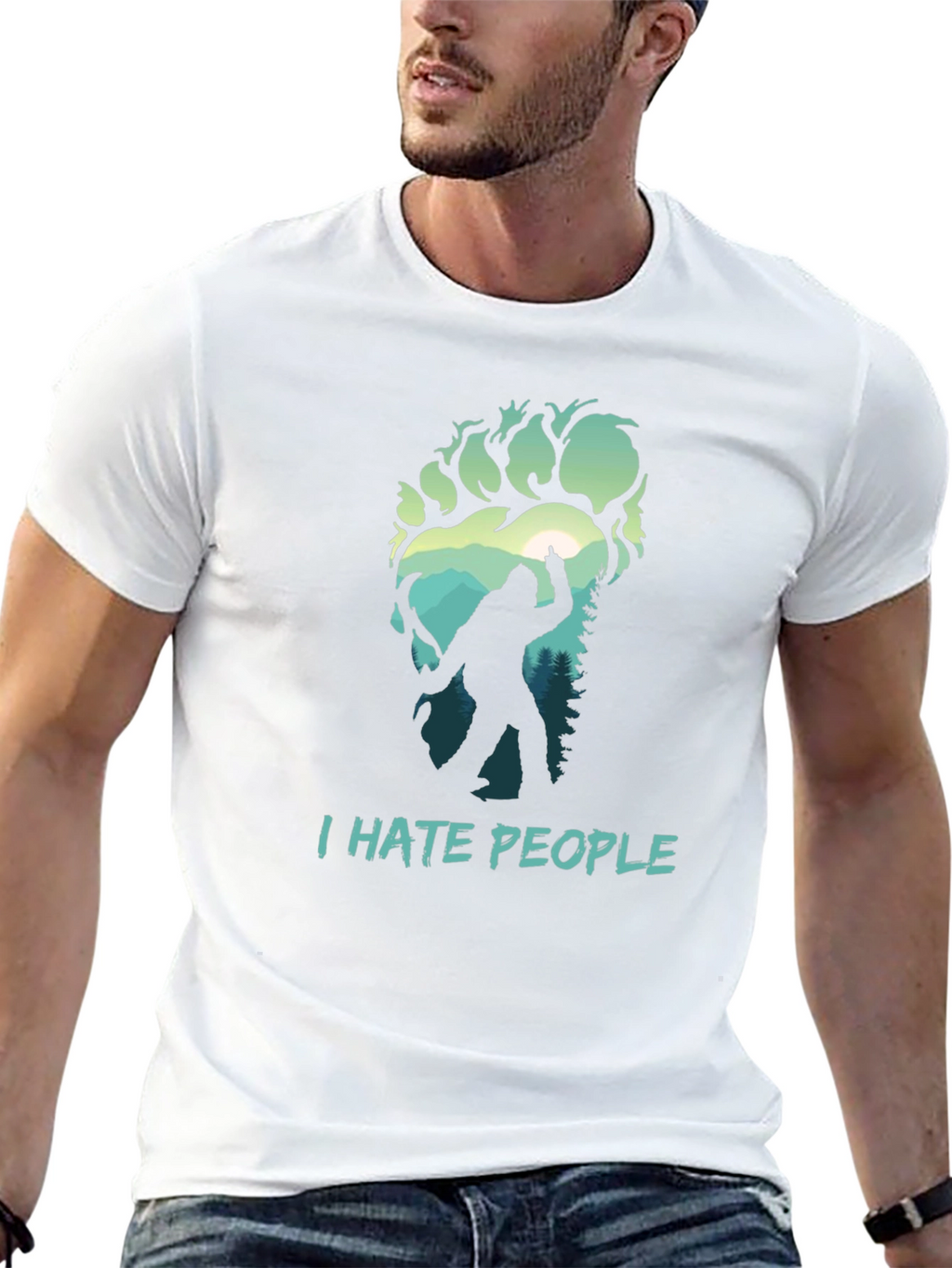 I Hate People Bigfoot T-Shirt