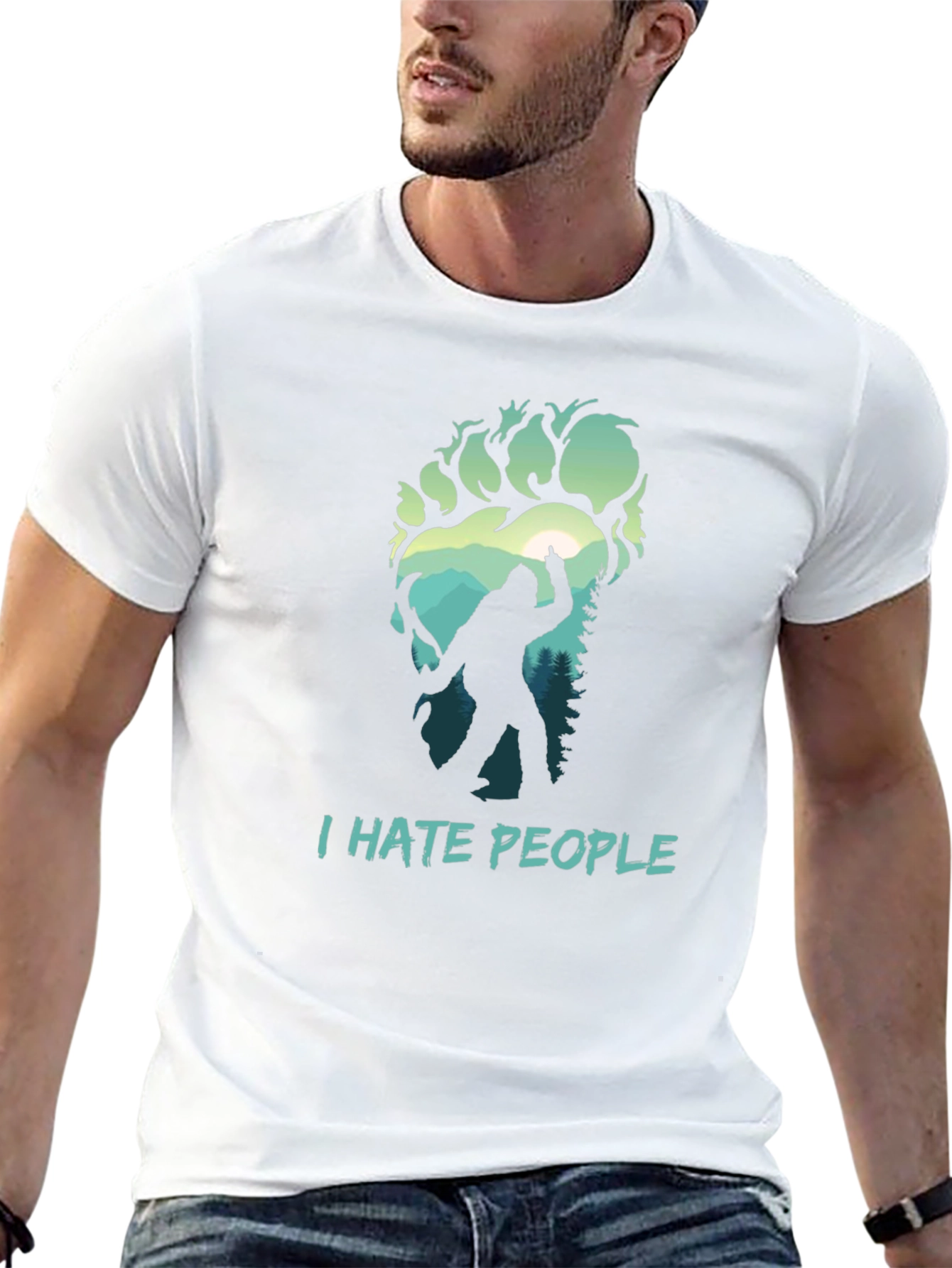 I Hate People Bigfoot T-Shirt