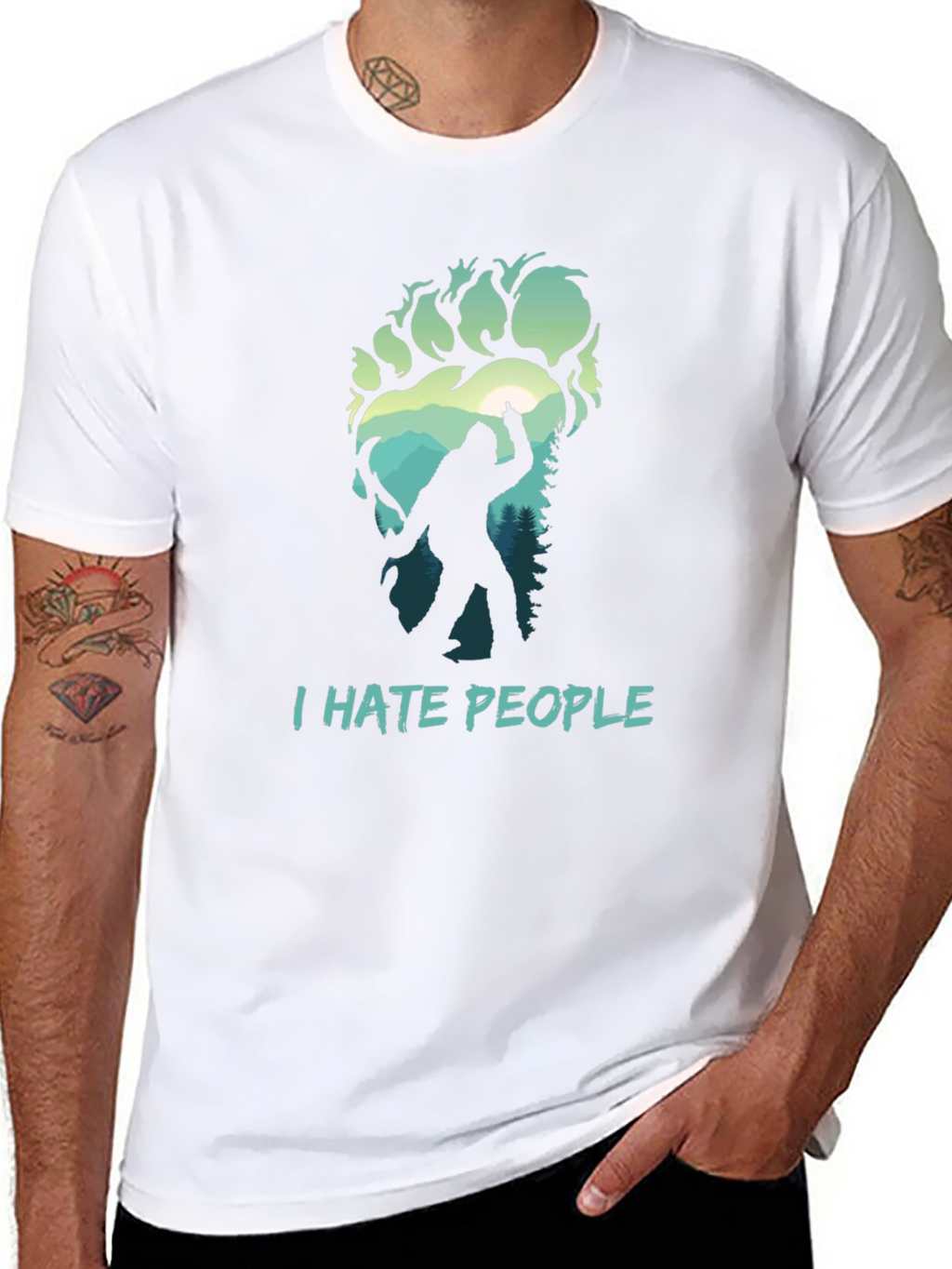 I Hate People Bigfoot T-Shirt