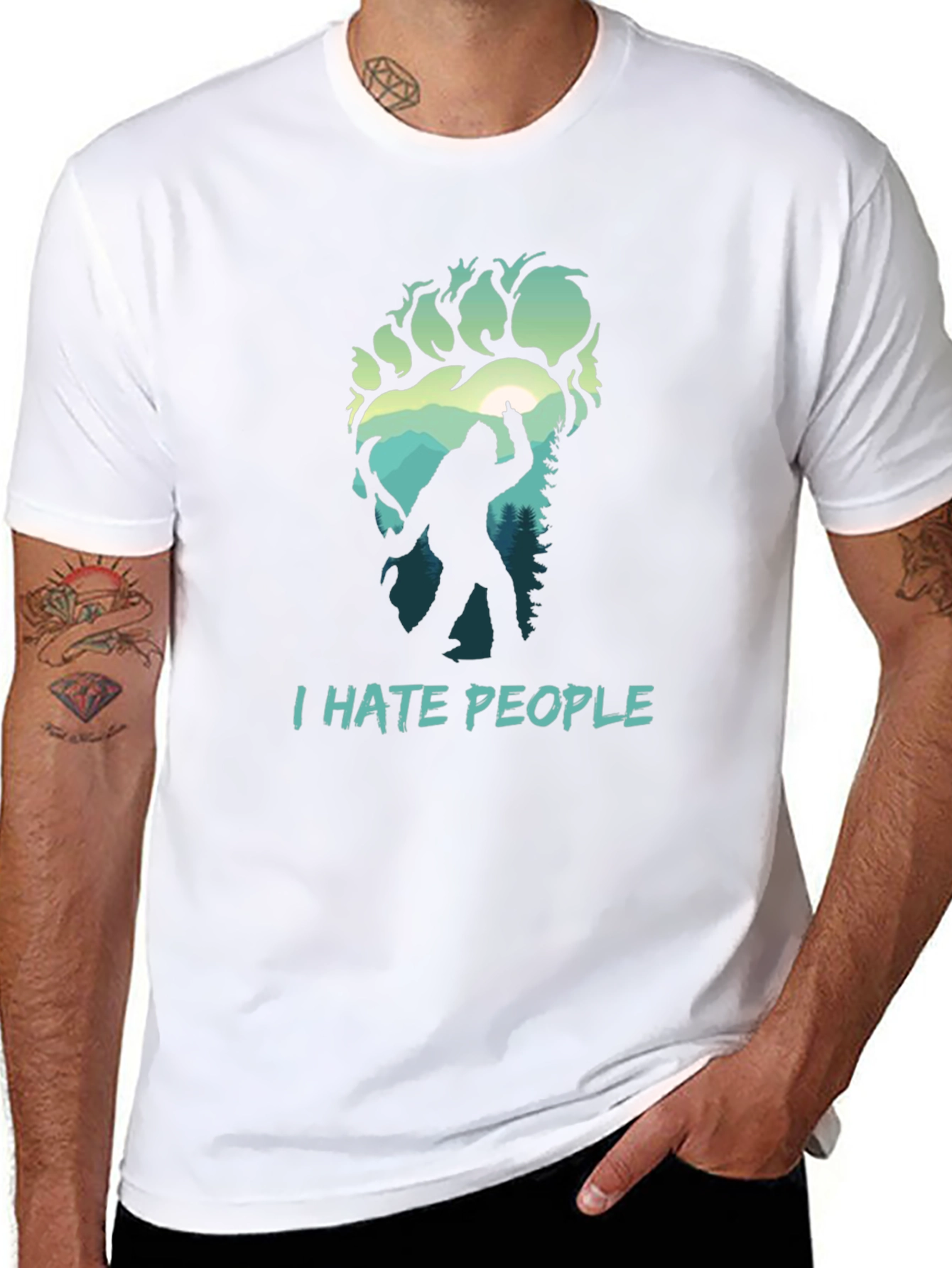 I Hate People Bigfoot T-Shirt