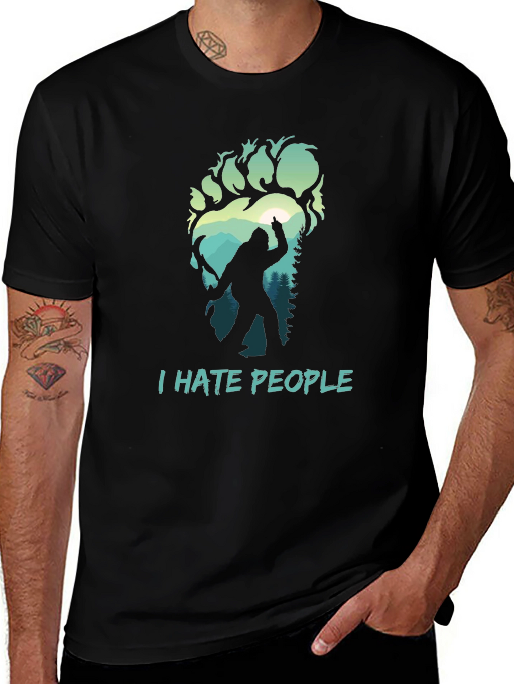 I Hate People Bigfoot T-Shirt