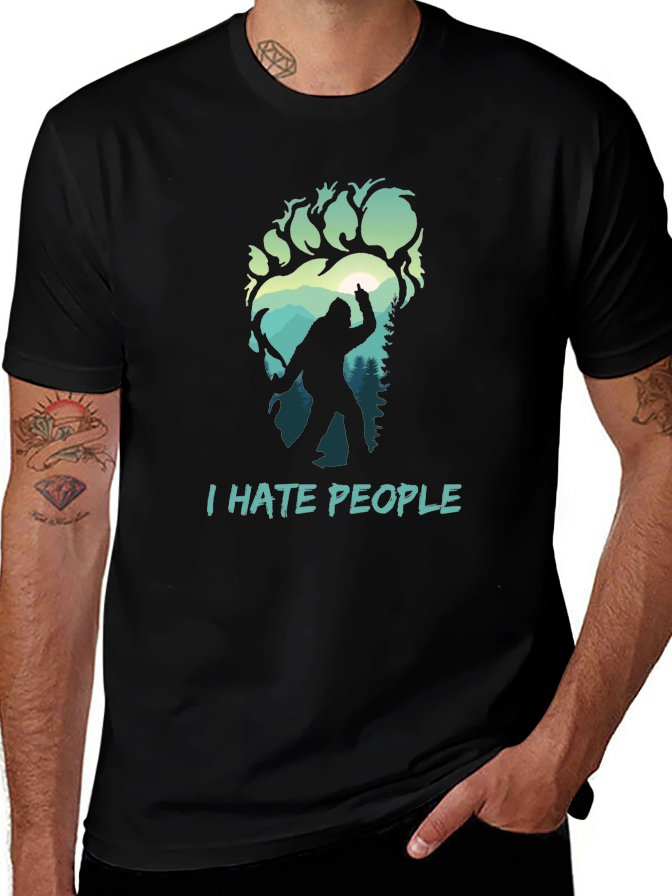 I Hate People Bigfoot T-Shirt