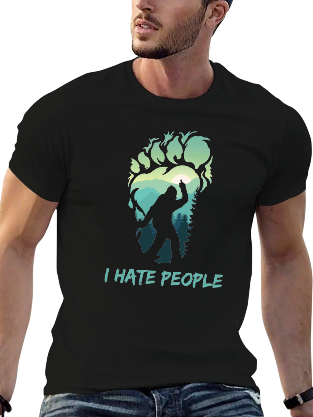 I Hate People Bigfoot T-Shirt
