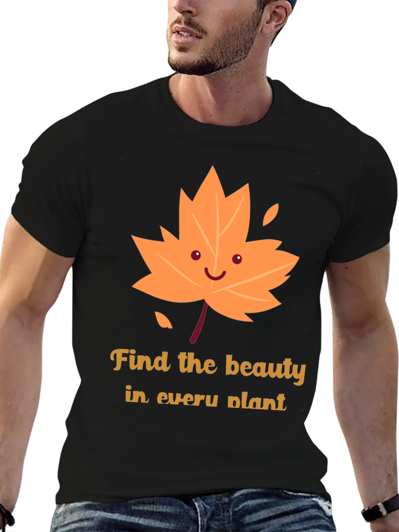 Cute Autumn Leaf Graphic T-Shirt