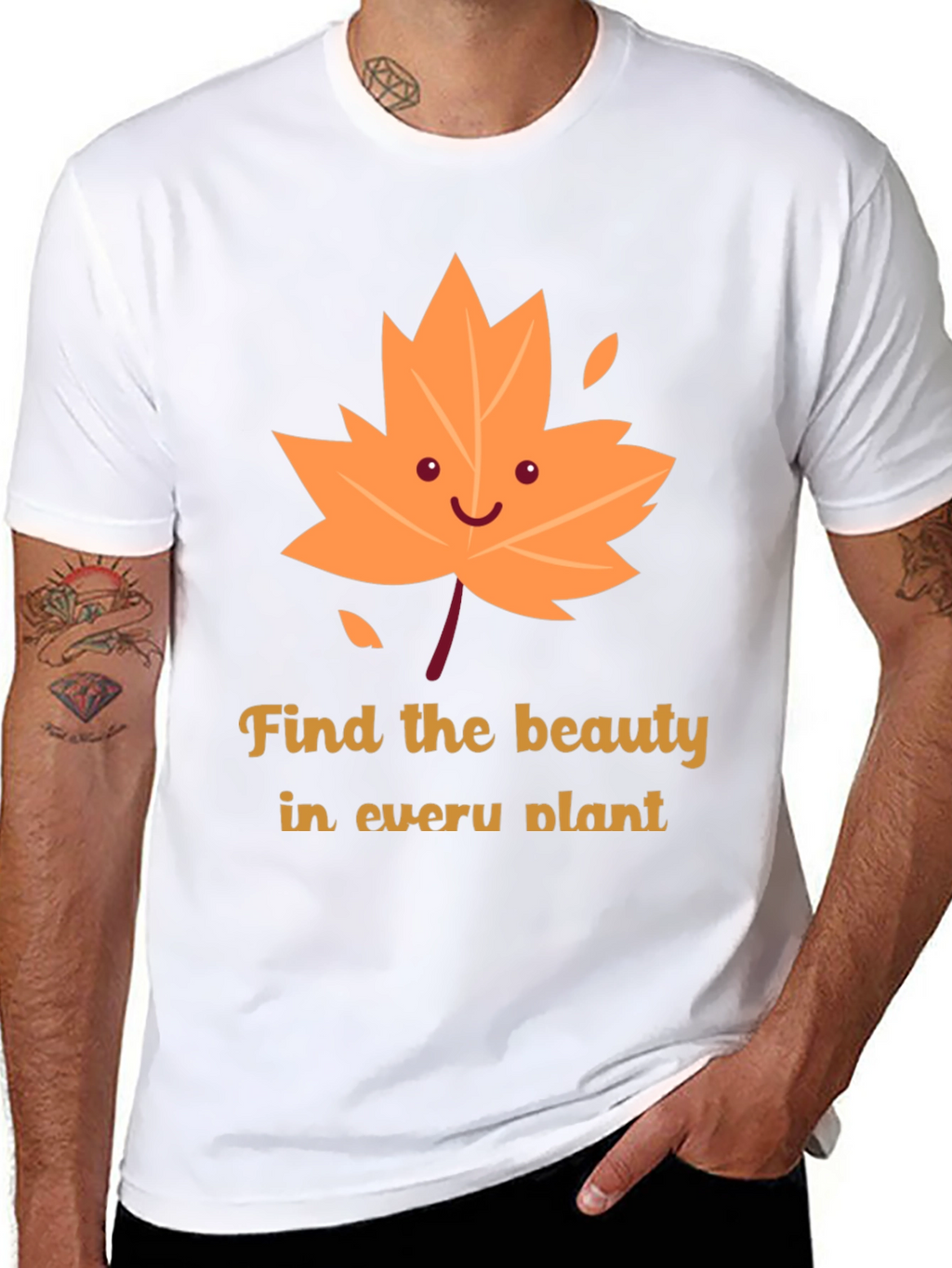 Cute Autumn Leaf Graphic T-Shirt