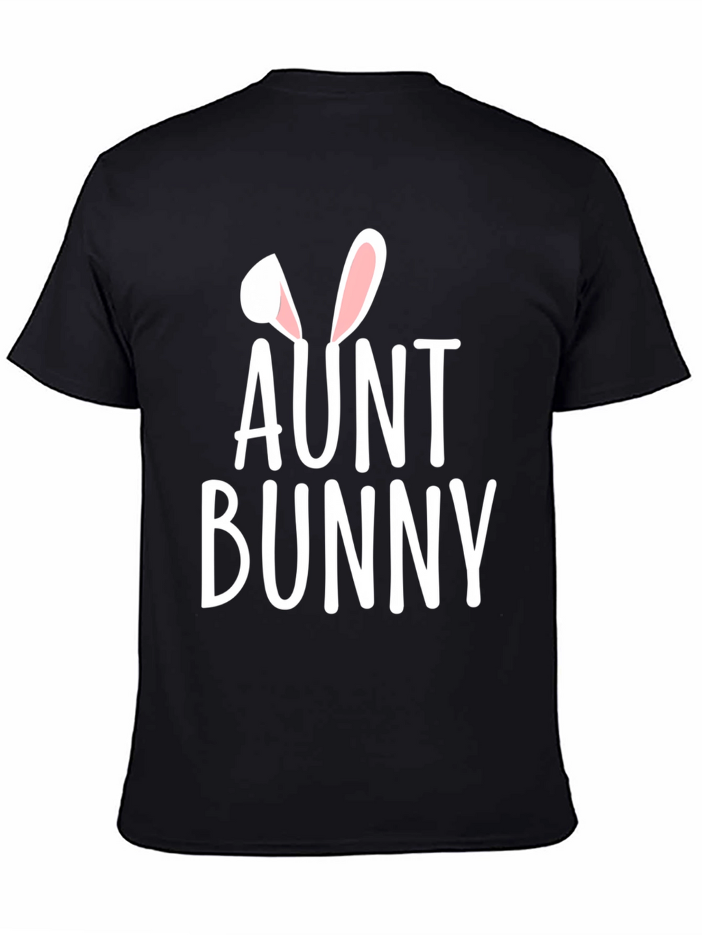 Aunt Bunny Easter T-Shirt - Black Graphic Tee