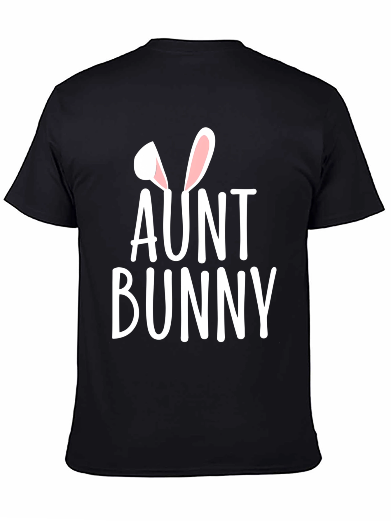 Aunt Bunny Easter T-Shirt - Black Graphic Tee