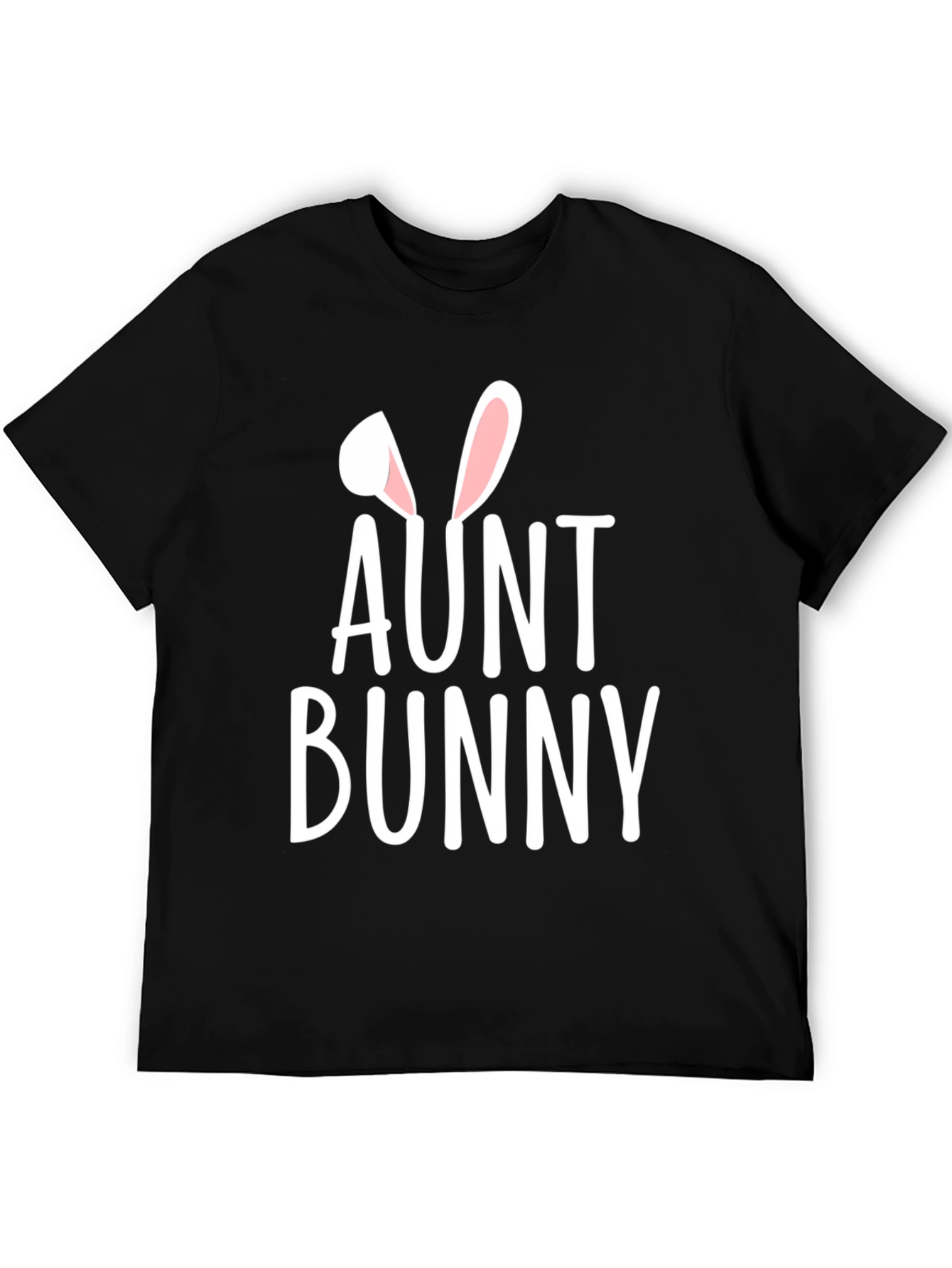 Aunt Bunny Easter T-Shirt - Black Graphic Tee