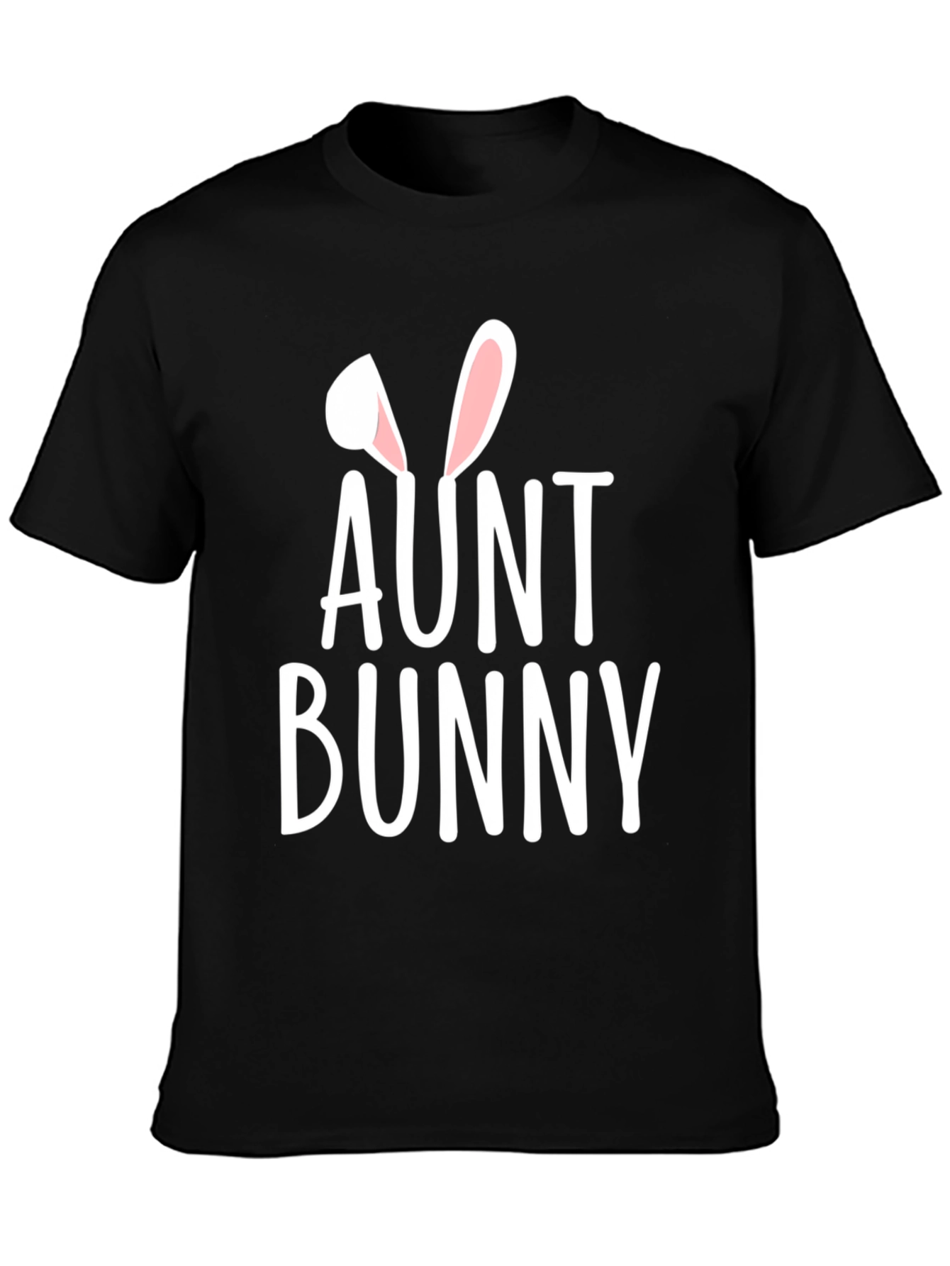 Aunt Bunny Easter T-Shirt - Black Graphic Tee