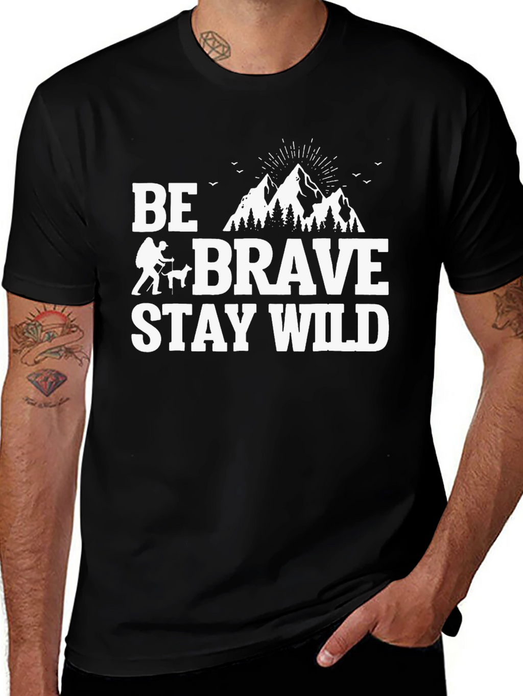 Be Brave Stay Wild Graphic T-Shirt - Adventure Ready!