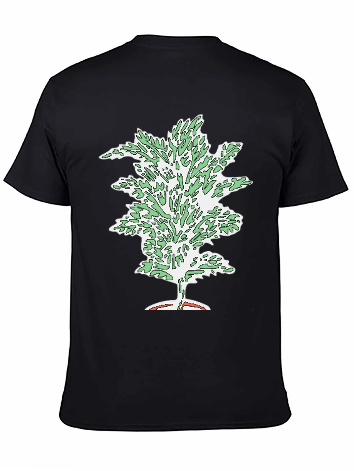 Unique Tree Graphic Black T-Shirt