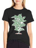 Unique Tree Graphic Black T-Shirt
