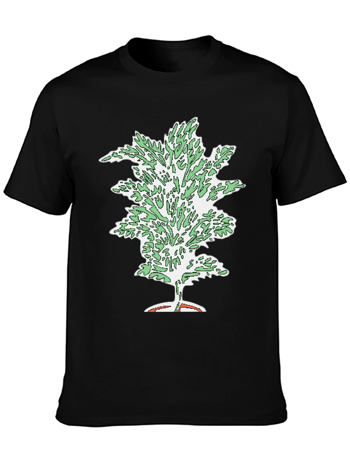 Unique Tree Graphic Black T-Shirt