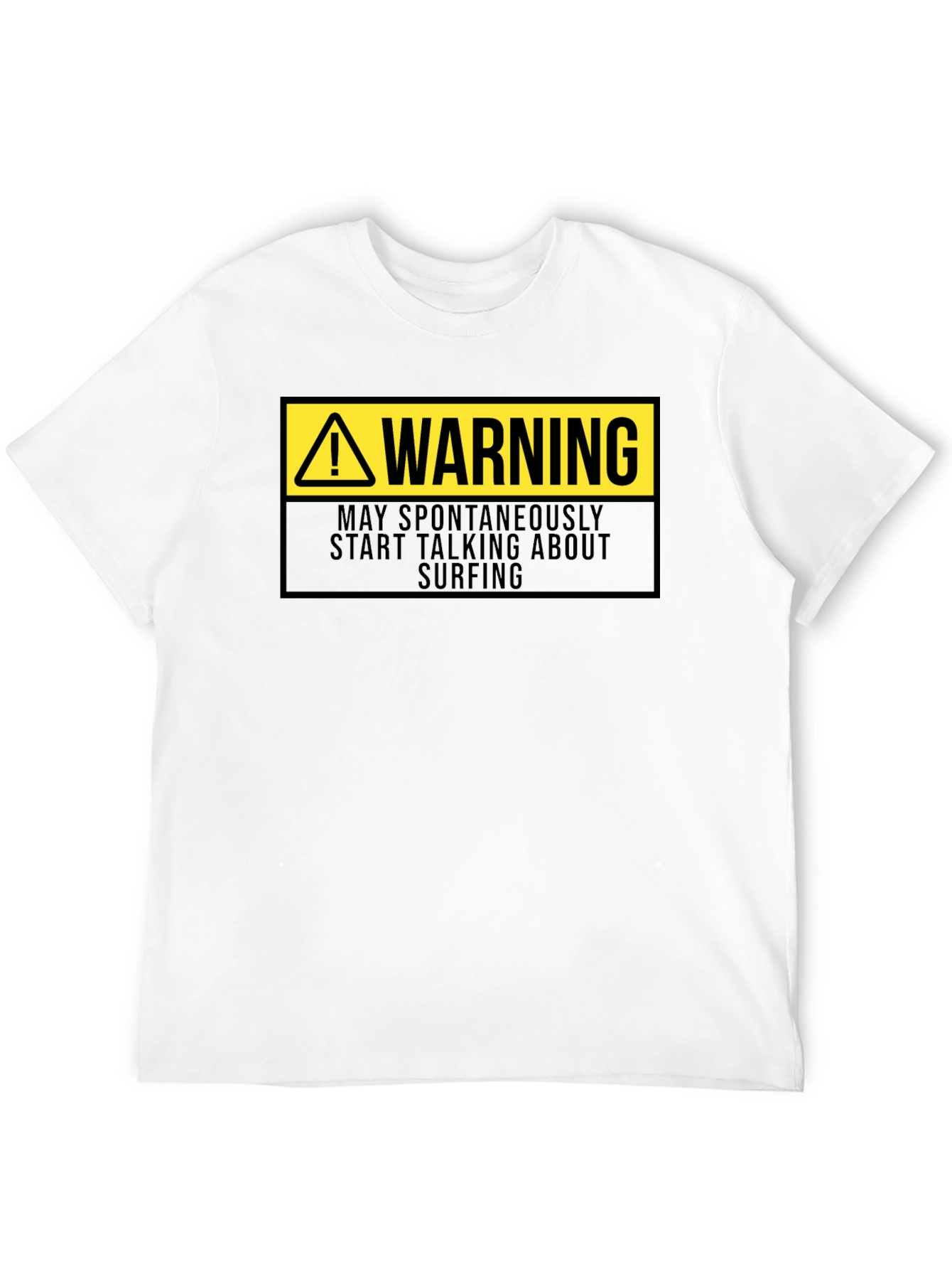 Warning Surfing Graphic Tee - Black