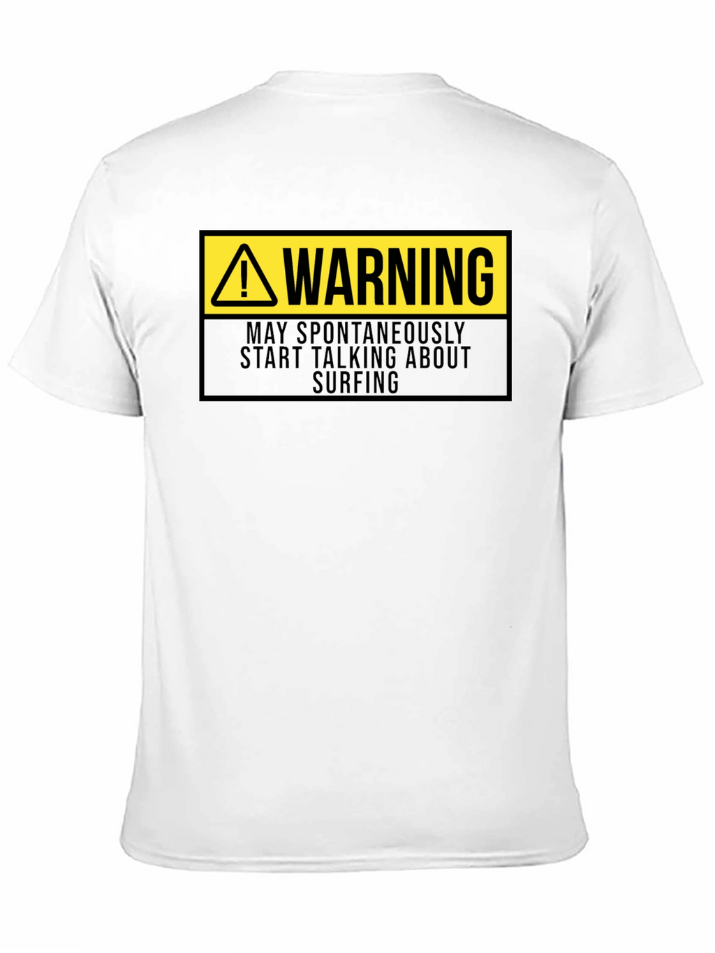 Warning Surfing Graphic Tee - Black
