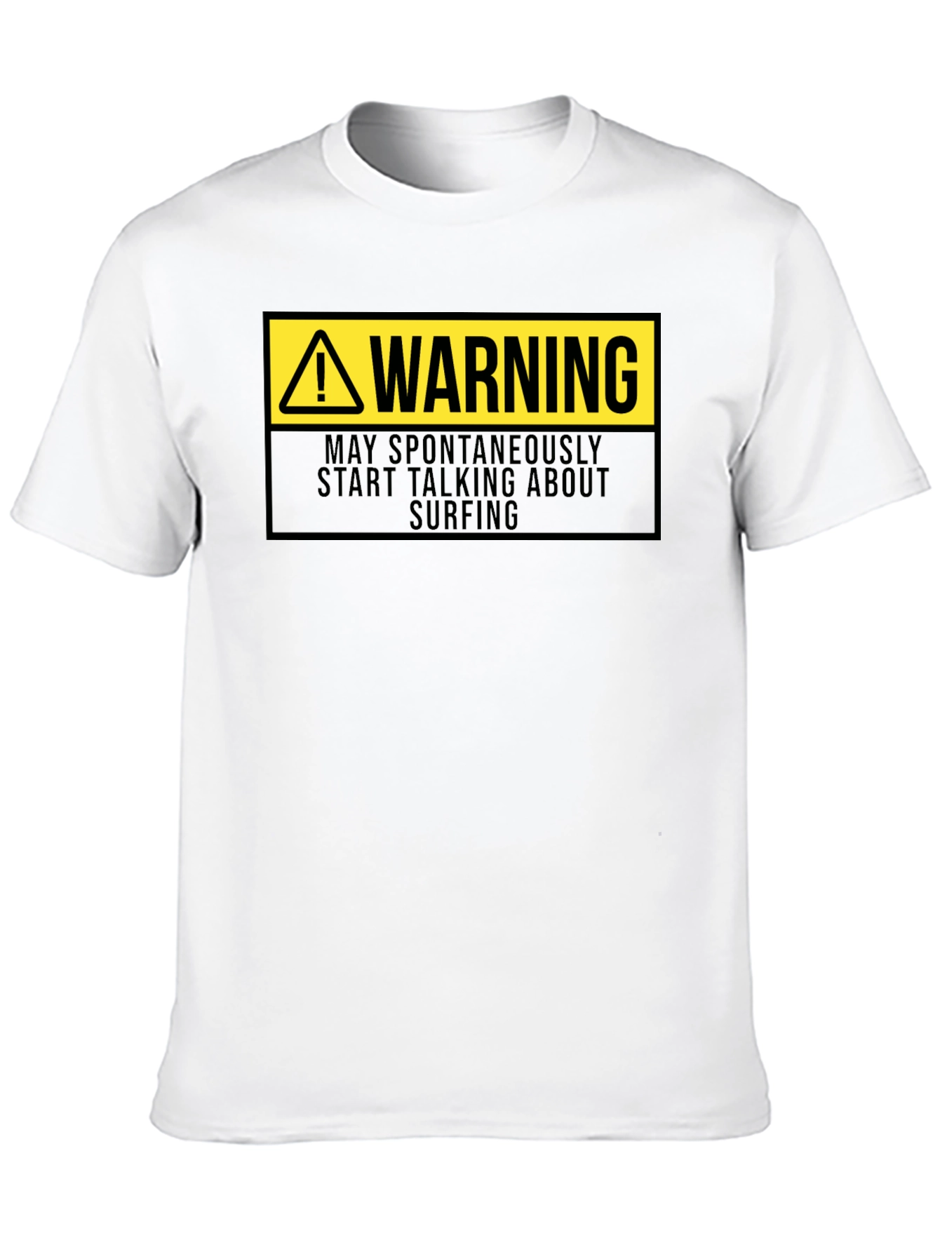 Warning Surfing Graphic Tee - Black