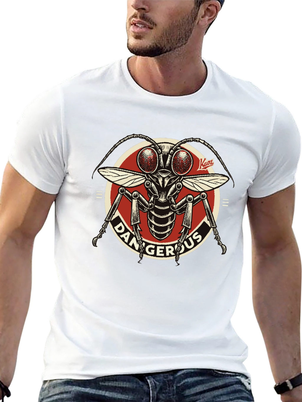 Dangerous Insect Graphic T-Shirt - Black