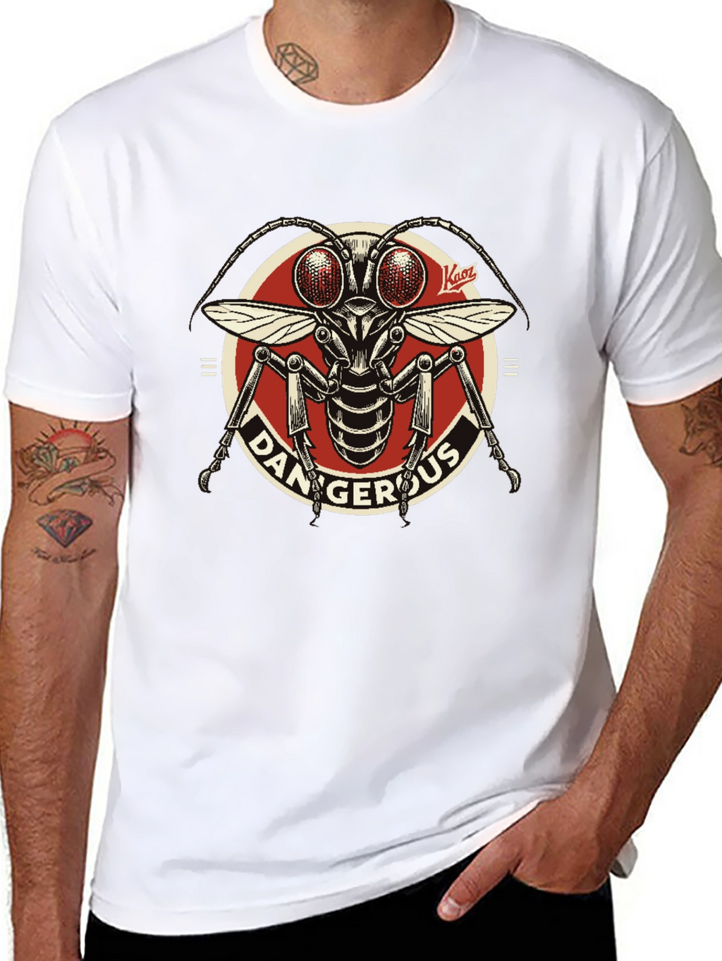 Dangerous Insect Graphic T-Shirt - Black