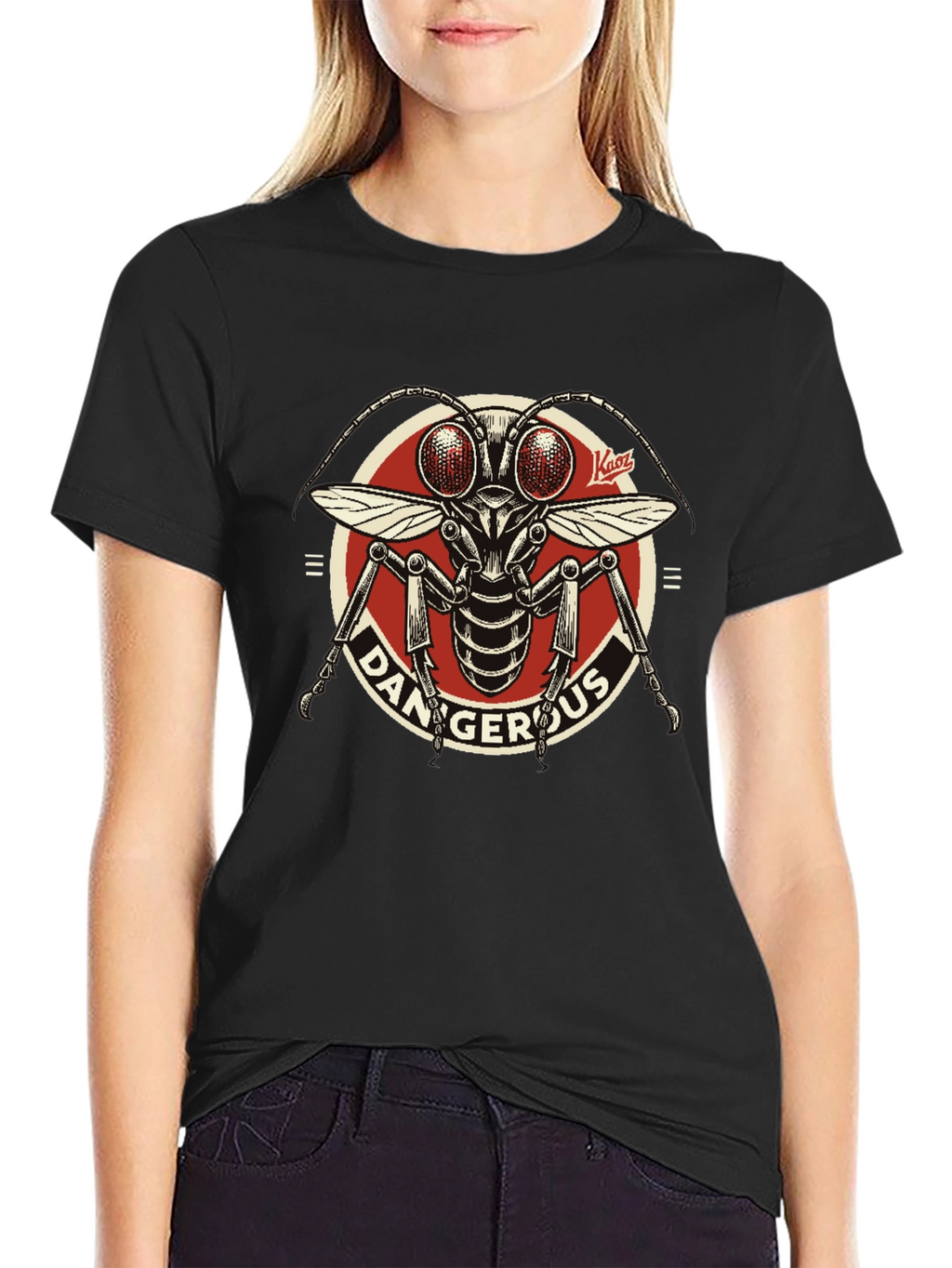 Dangerous Insect Graphic T-Shirt - Black