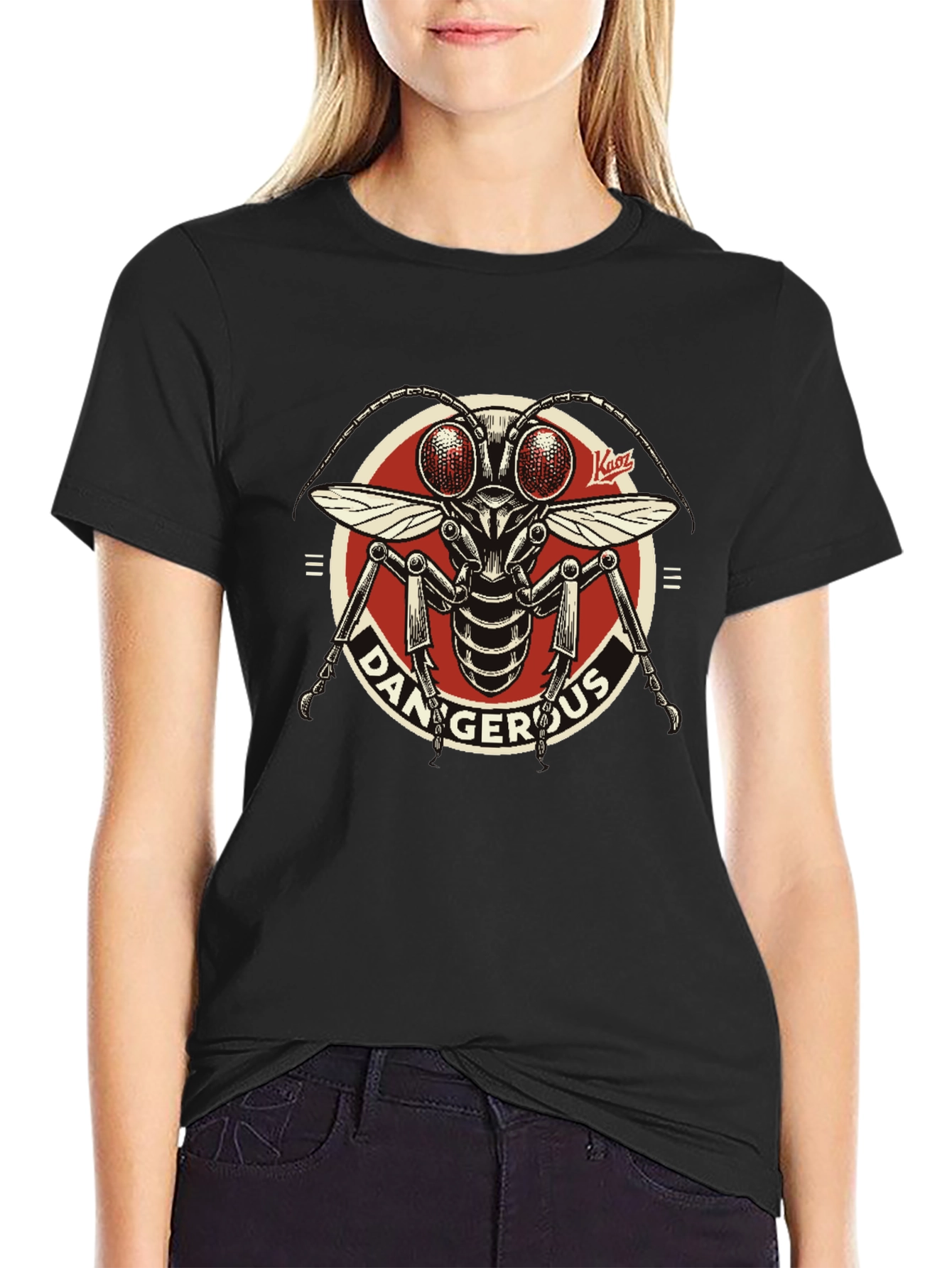 Dangerous Insect Graphic T-Shirt - Black