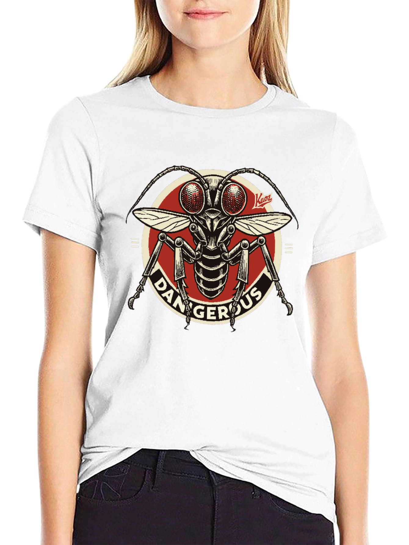 Dangerous Insect Graphic T-Shirt - Black