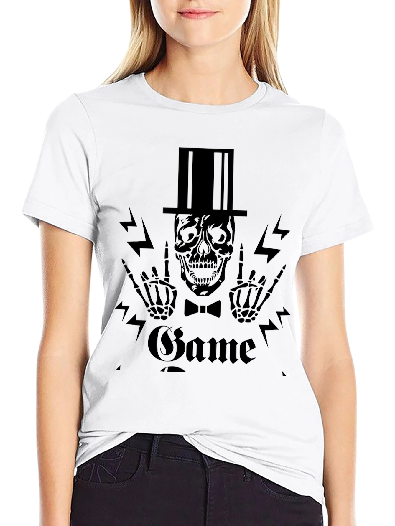 Skull & Top Hat Graphic Tee