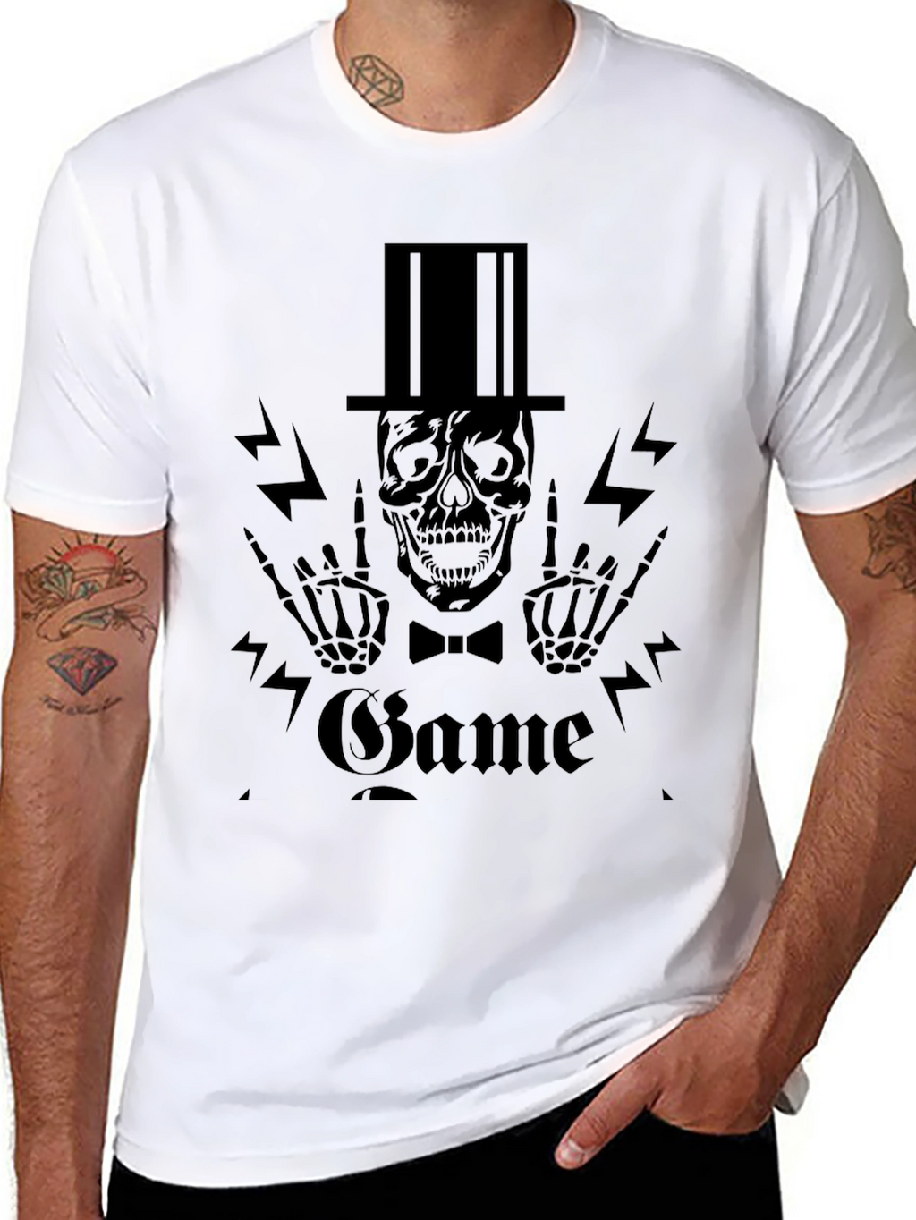 Skull & Top Hat Graphic Tee