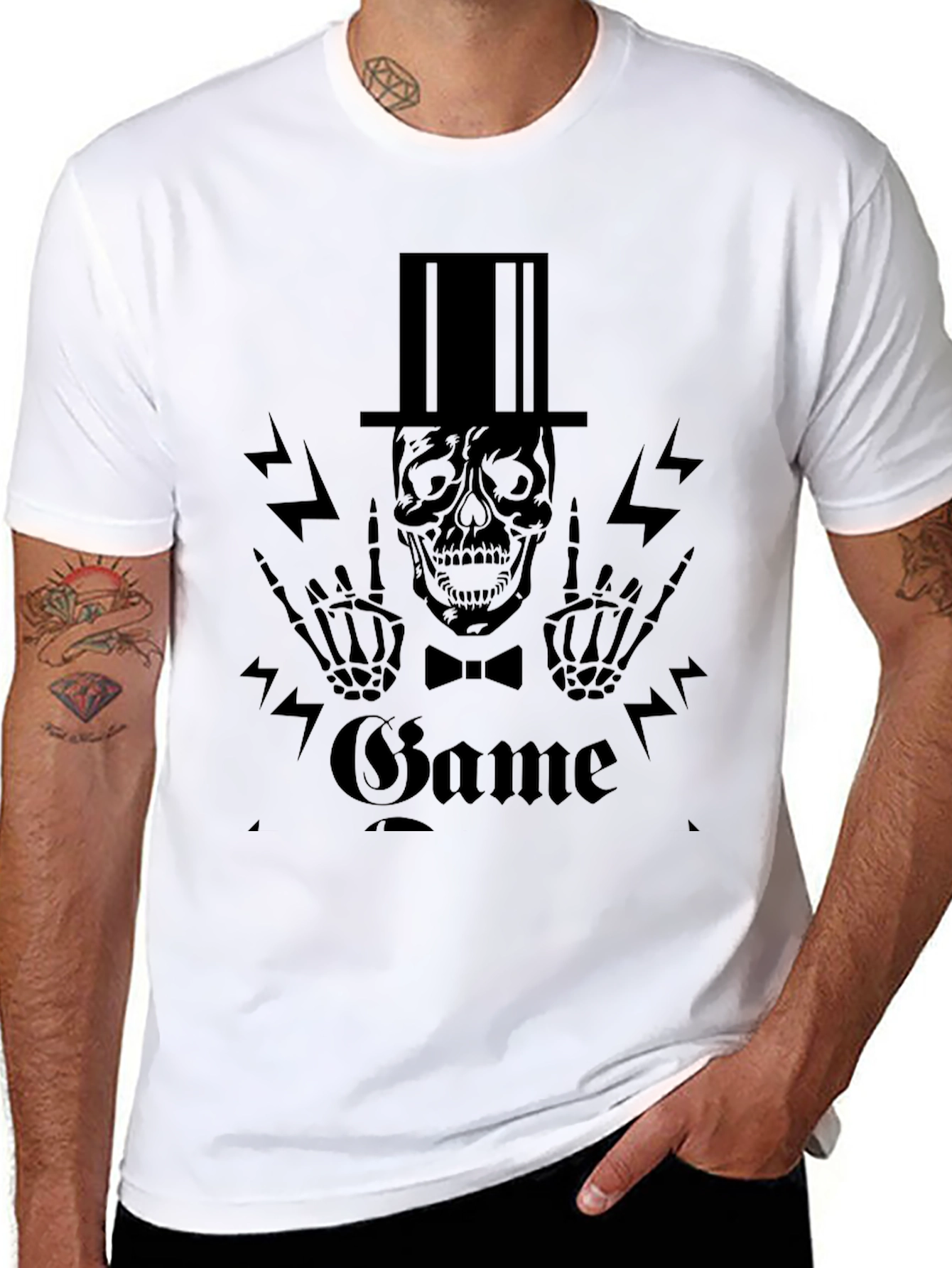Skull & Top Hat Graphic Tee
