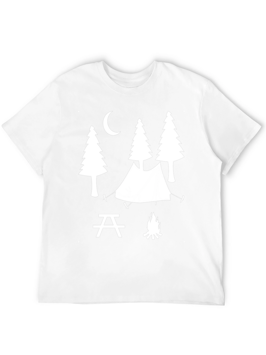 Camping Scene Graphic Tee - Outdoor Adventure Shirt