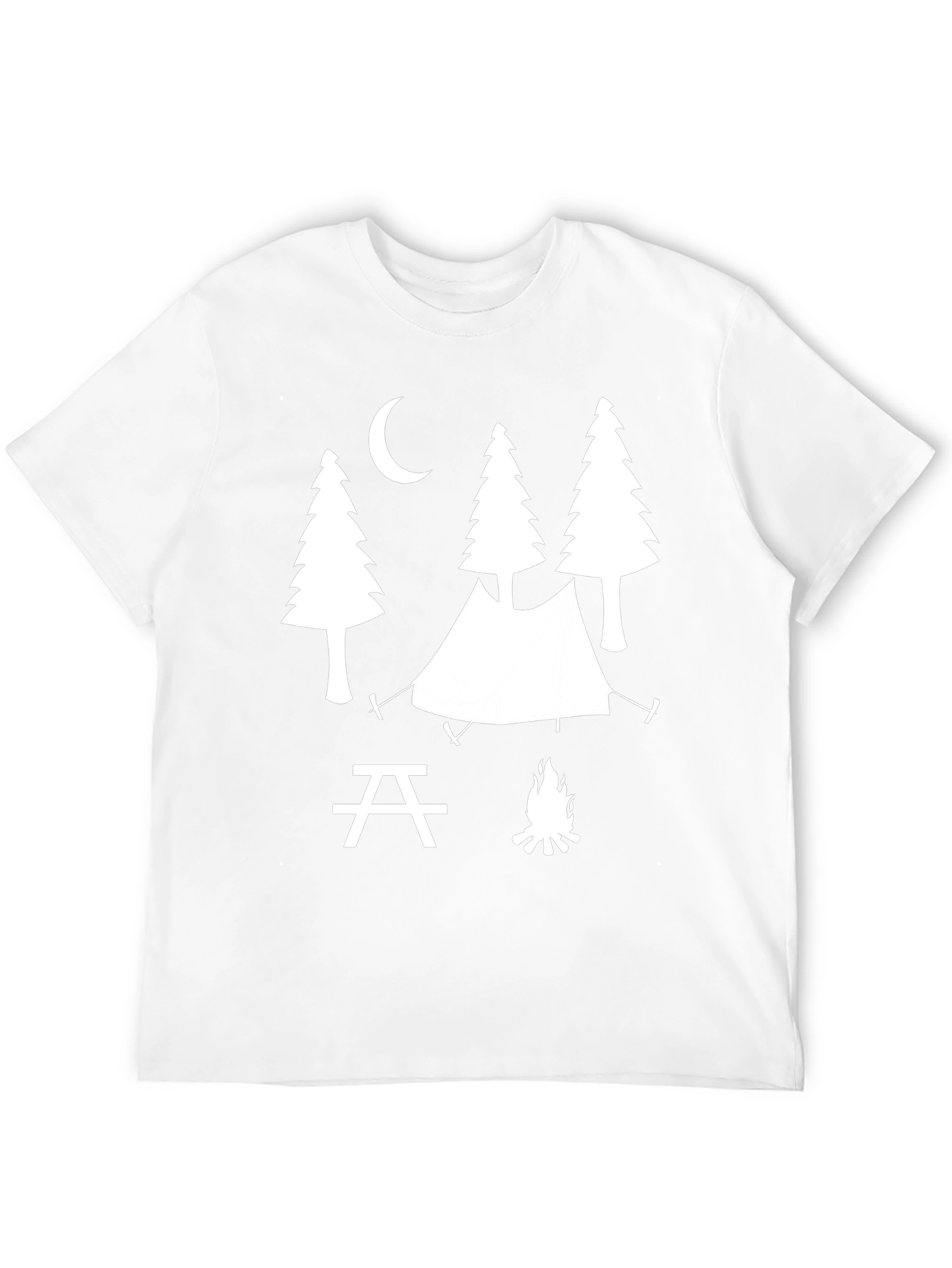 Camping Scene Graphic Tee - Outdoor Adventure Shirt