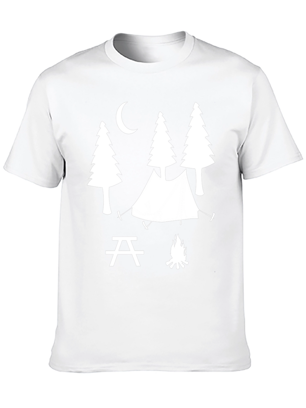 Camping Scene Graphic Tee - Outdoor Adventure Shirt