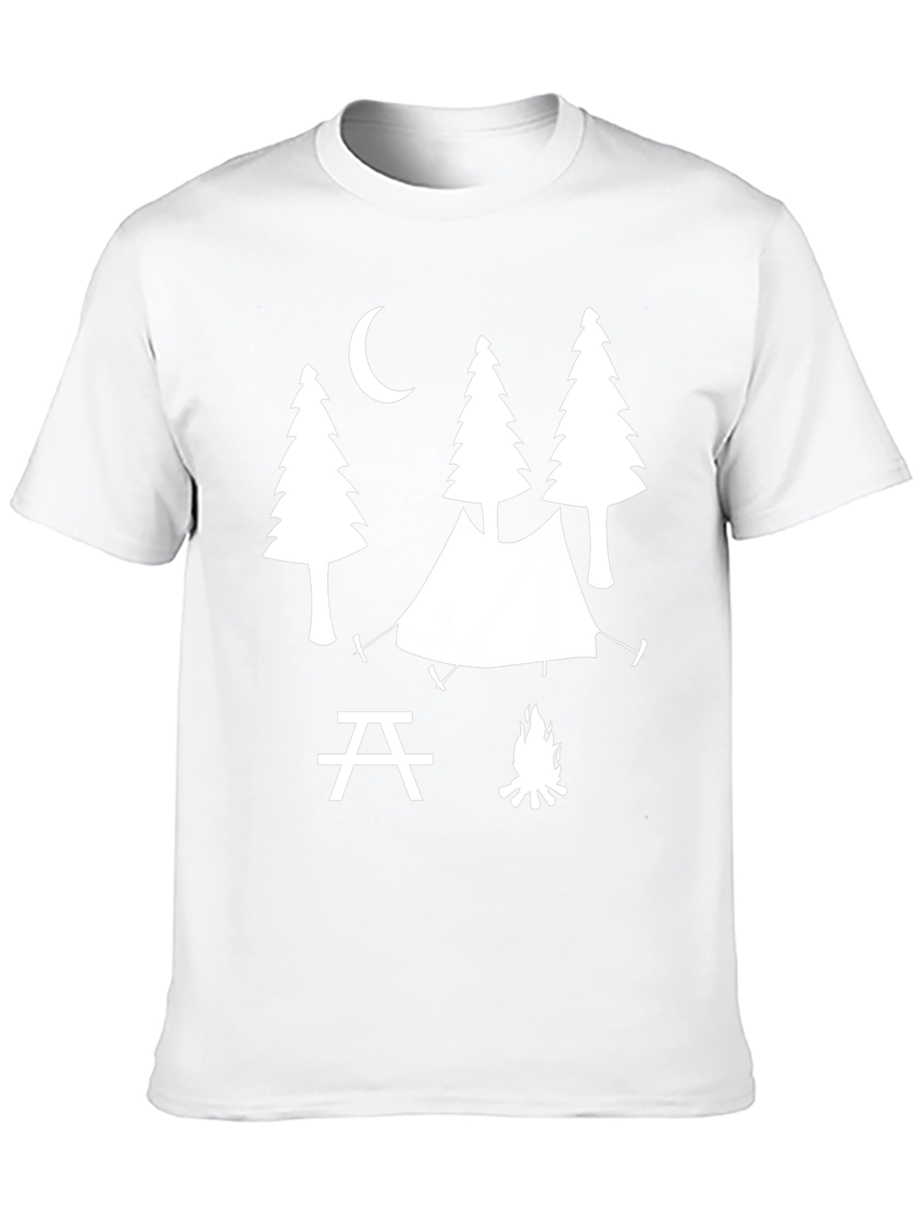 Camping Scene Graphic Tee - Outdoor Adventure Shirt