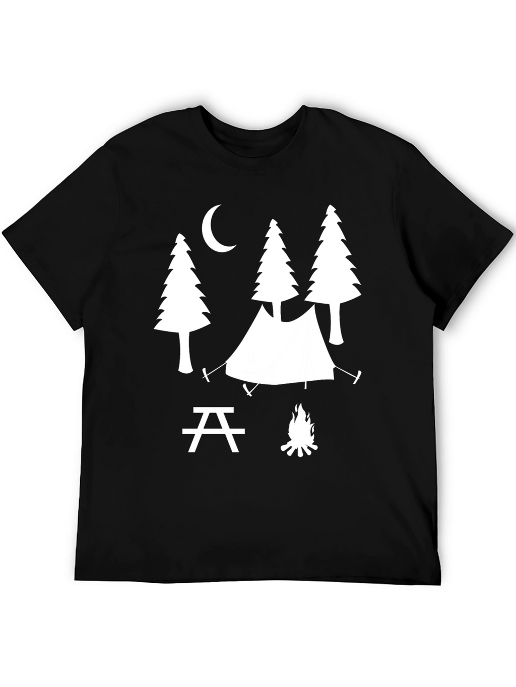 Camping Scene Graphic Tee - Outdoor Adventure Shirt