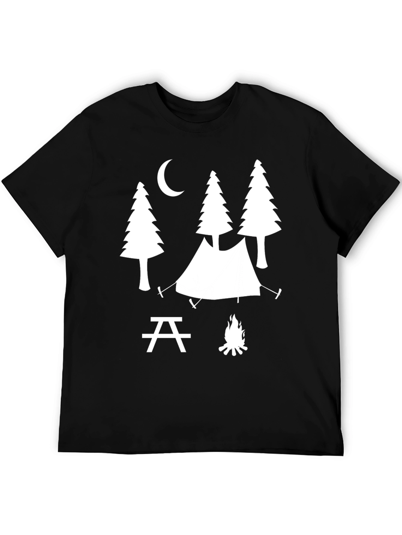 Camping Scene Graphic Tee - Outdoor Adventure Shirt