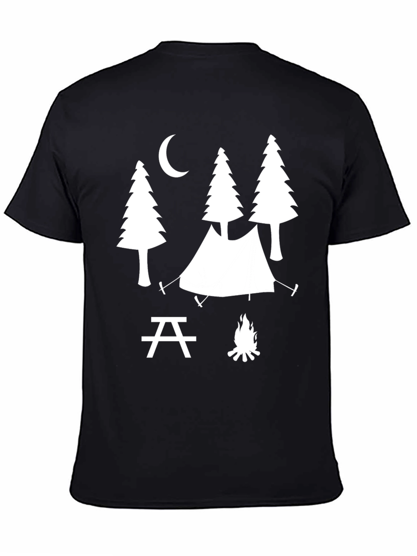 Camping Scene Graphic Tee - Outdoor Adventure Shirt