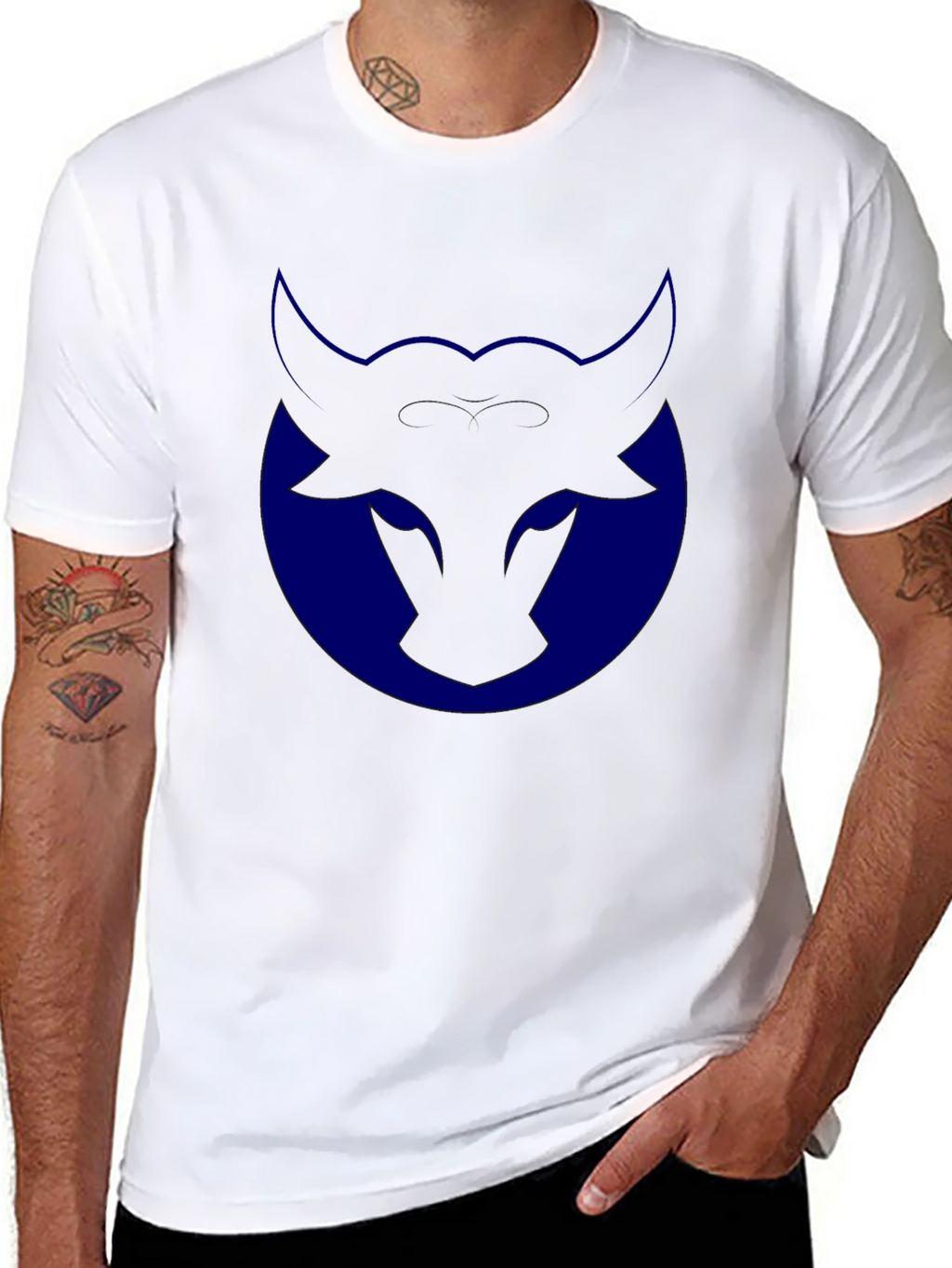 Bull Logo Tee - Mens Black Graphic T-Shirt