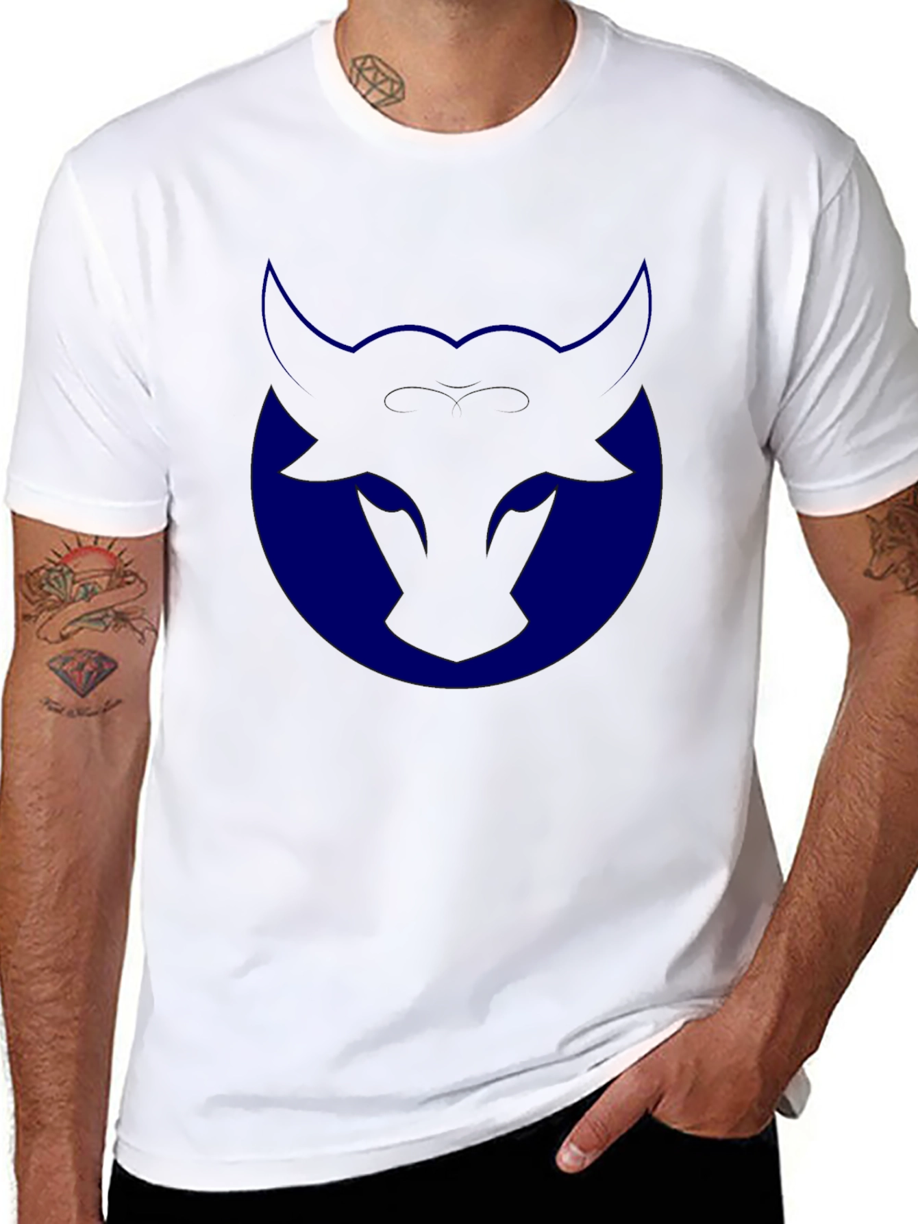 Bull Logo Tee - Mens Black Graphic T-Shirt