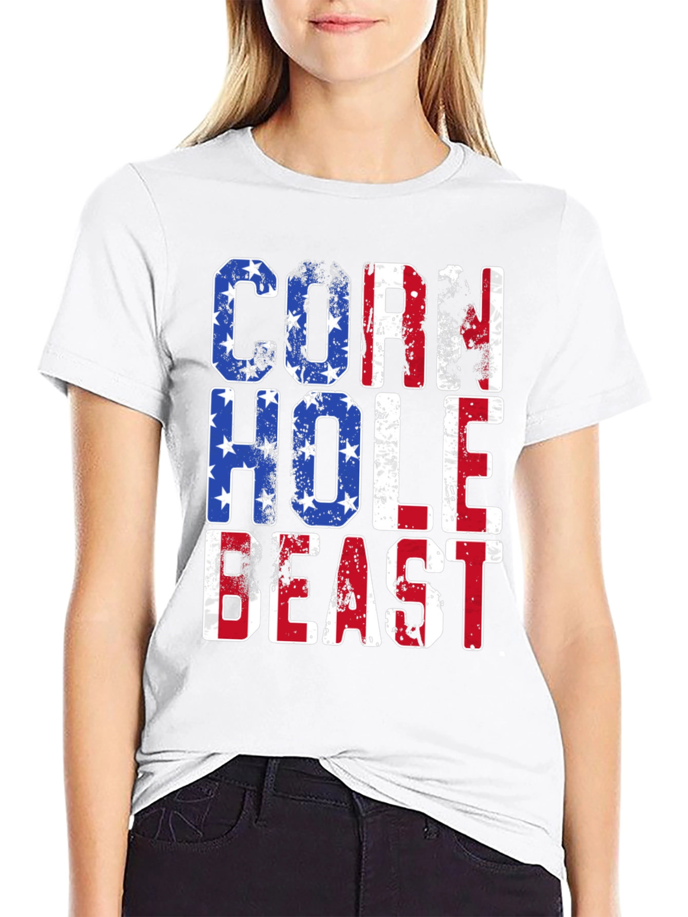 Cornhole Beast Patriotic T-Shirt