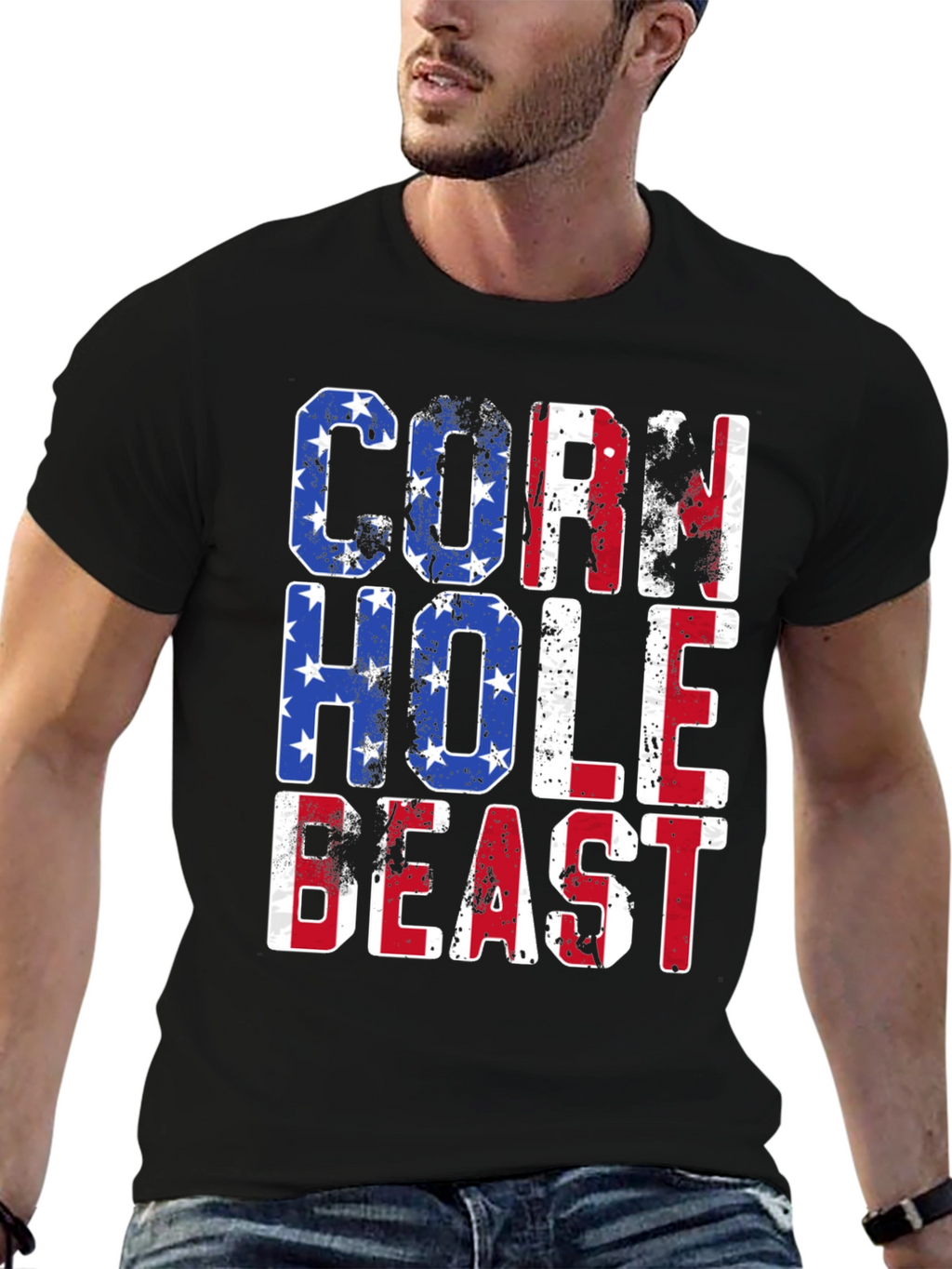 Cornhole Beast Patriotic T-Shirt
