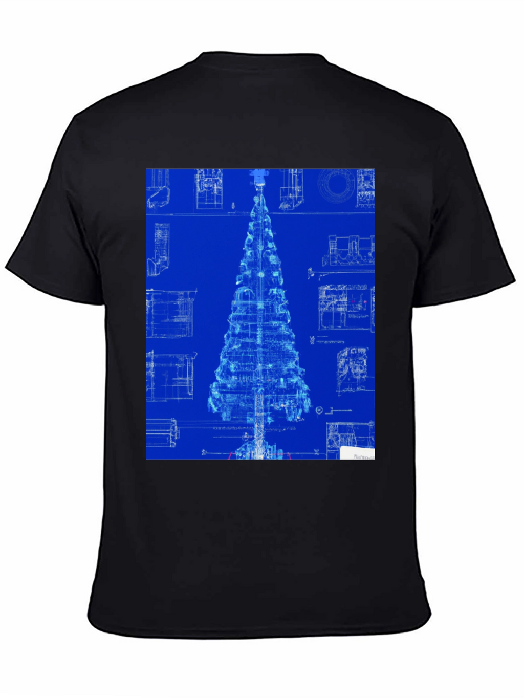 Blueprint Christmas Tree Graphic Tee